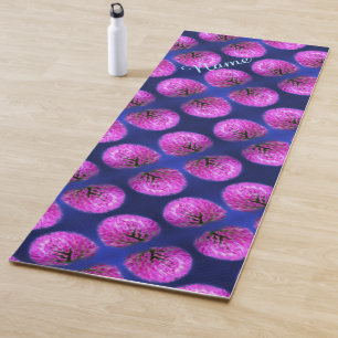 Tapete De Yoga Red Clover Wildflower Abstrato Personalizado