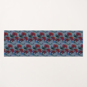 Tapete De Yoga Red Daisies