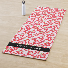 Tapete De Yoga Red Hibiscus, Flores Vermelhas, Seu Nome