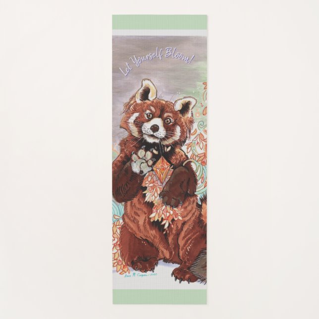 Tapete De Yoga Red Panada Crystaline Vibes Art (Frente)