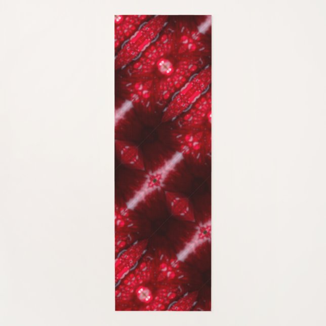 Tapete De Yoga Red Petunia Ikat (Frente)