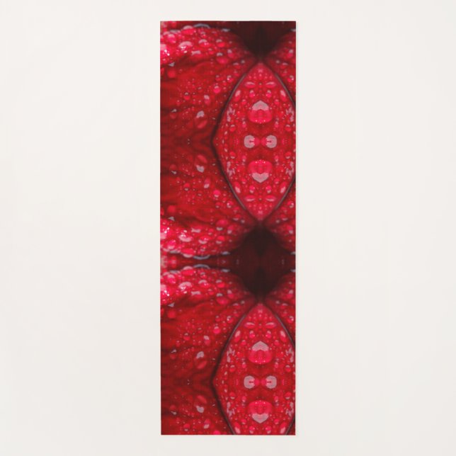 Tapete De Yoga Red Petunia Ikat 4 (Frente)