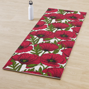 Tapete De Yoga Red Poppy jardim 2