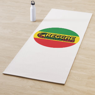 Tapete De Yoga Reggae Music com vibrações positivas e bandeira de