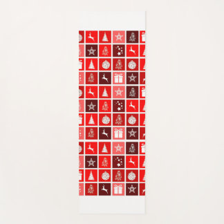 Tapete De Yoga Reindeer de Árvore Fresca de Natal Vermelho