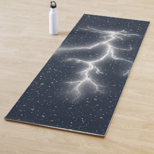 Tapete De Yoga Relâmpagos e gotas de chuva