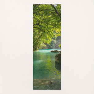 Tapete De Yoga Relaxamento da paisagem com água e árvores