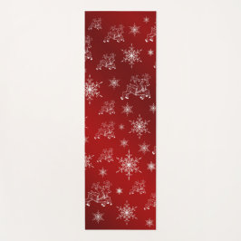 Tapete De Yoga rena, estrela, estrelas, floco de neve, natal