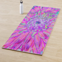 Resfriar Arte Arty Rosa Azul e Roxo Flor de Dahlia