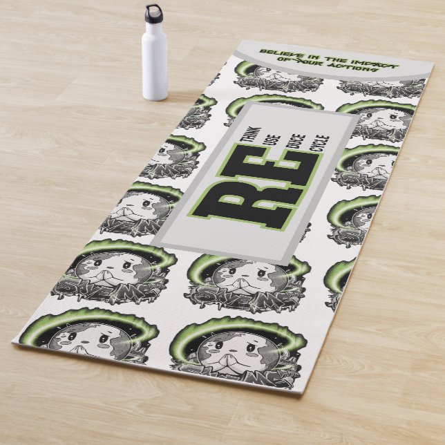 Tapete De Yoga Rethink Reduce Reuse Recycle Save Earth (In Situ)