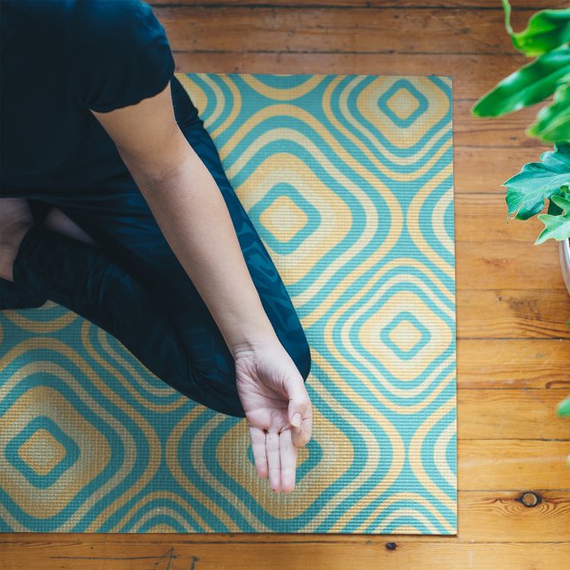 Tapete De Yoga retro arredondado (Criador carregado)