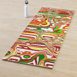 Tapete De Yoga Retro Bolhas Arte Digital