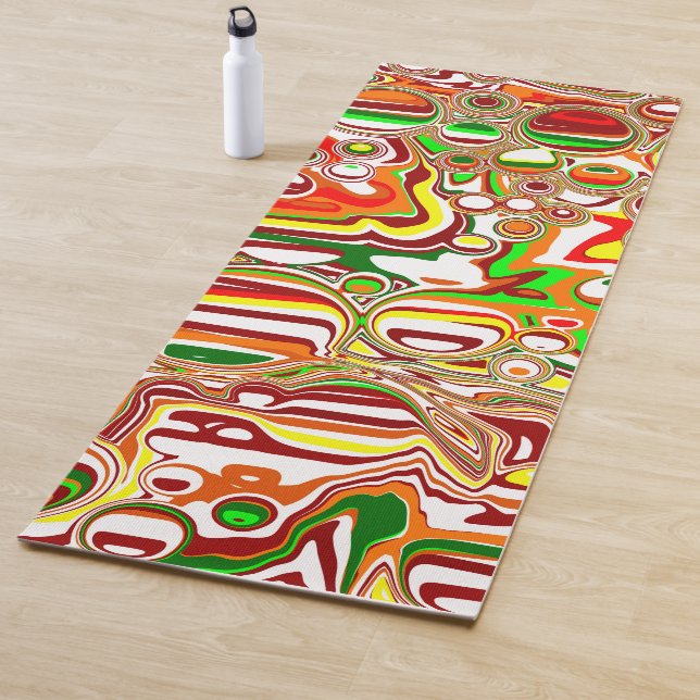 Tapete De Yoga Retro Bolhas Arte Digital (In Situ)