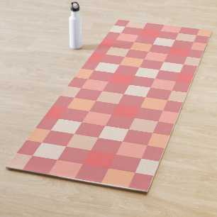 Tapete De Yoga Retro Verificado A Pincel Rosa Dinamarquês
