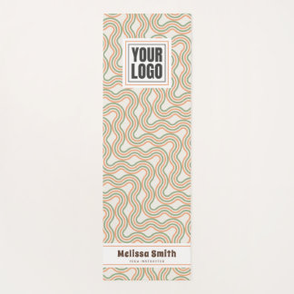 Tapete De Yoga Retro Wavy Abstract Pattern Custom Yoga Mat