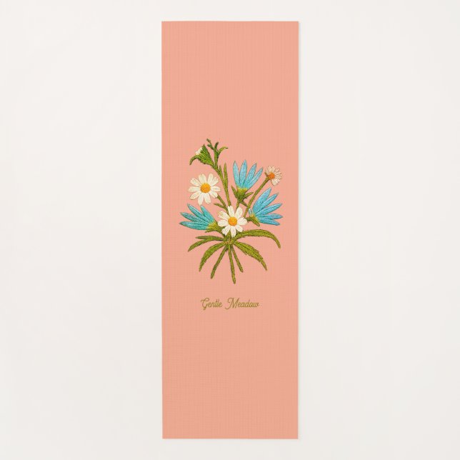 Tapete De Yoga Romantic Flower – Botanical Fantasy Bouquet Pillow (Frente)