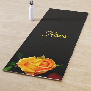 Tapete De Yoga Rosa Amarelo Molhado Com Matança De Yoga Refrigera