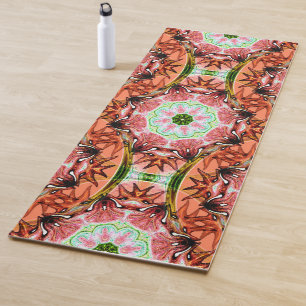 Tapete De Yoga Rosa Blooms......