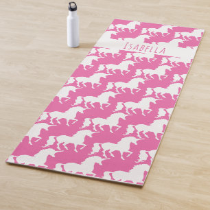 Tapete De Yoga Rosa bonito personalizado teste padrão do