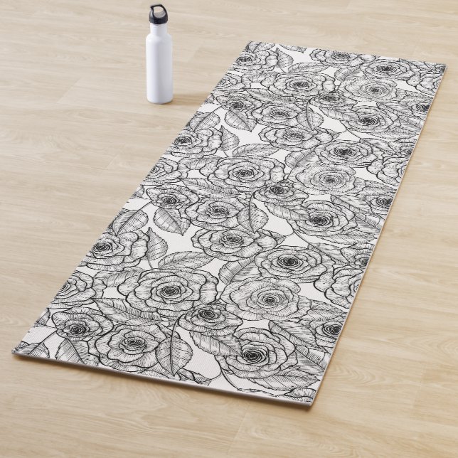 Tapete De Yoga Rosa desenhado à mão (In Situ)