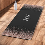 Tapete De Yoga Rosa Dourada Blush Preto-Cor-de-Rosa-Brilhante Mon<br><div class="desc">Rosa Dourado - Blush Pink e Black Faux Sparkle Monogramme Name Workout Malhação Exercise Yoga Mat. Isto faz o doce e perfeito aniversário de 16 anos,  casamento,  chá de panela,  aniversário,  chá de fraldas ou festa de solteira presente para alguém que ama luxo de luxo e estilos quíticos.</div>