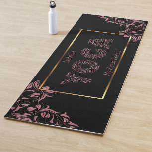 Tapete De Yoga Rosa Dourado - Yoga, Meu Alivio De Estresse!