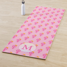 Tapete De Yoga Rosa Feminista Personalizado