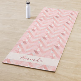 Tapete De Yoga Rosa Moderno Personalizado