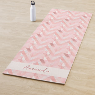 Tapete De Yoga Rosa Moderno Personalizado