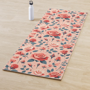 Tapete De Yoga Rosa Rhapsody Pattern