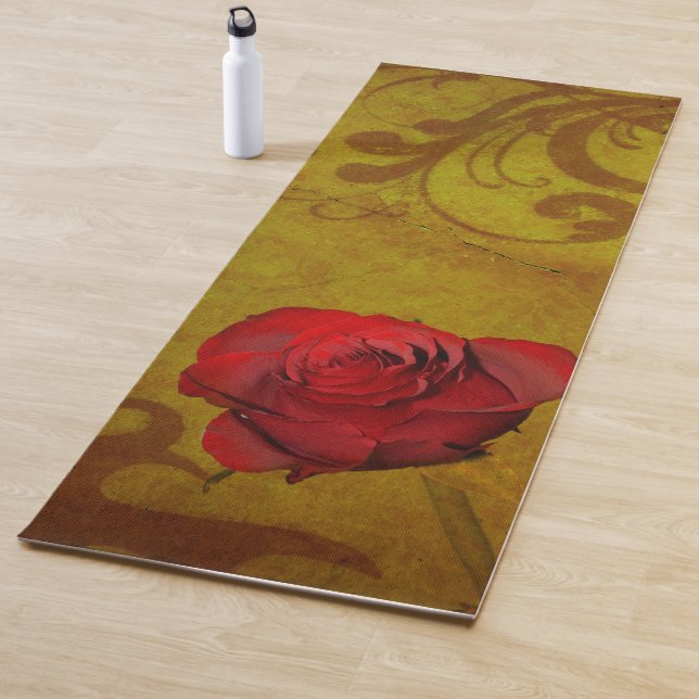 Tapete De Yoga Rosa Vermelha (In Situ)