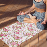 Tapete De Yoga Rosas de padrão floral vítreo<br><div class="desc">Design de flor bonita e elegante. Você é bem-vindo a visitar minha loja para produtos mais bonitos.</div>