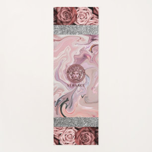 Tapete De Yoga Rosas Marble Glitter Yoga Mat