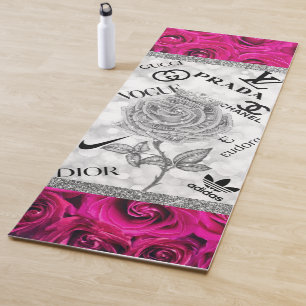 Tapete De Yoga Rosas Mat Rosa - Mármore - Glitter Yoga