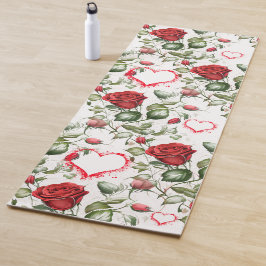 Tapete De Yoga Rosas vermelhas adoráveis