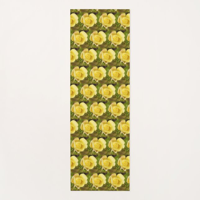 Tapete De Yoga Rosebud Amarela (Frente)