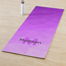 Roxo padrão de malha geométrica lavanda Monograma