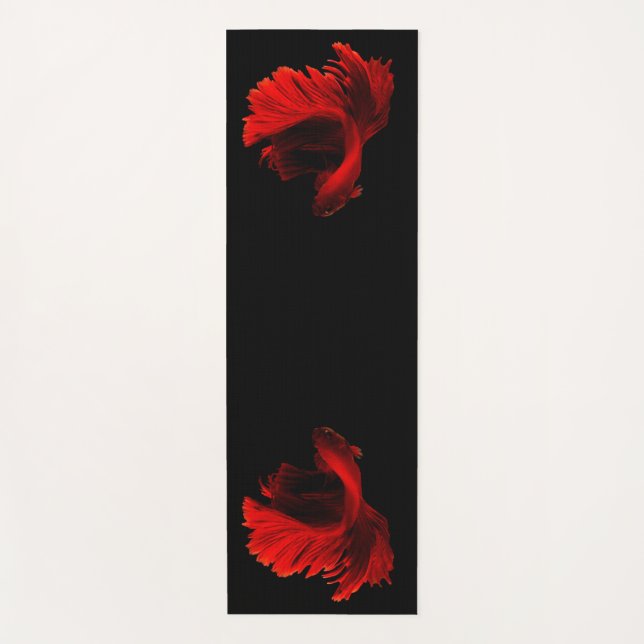 Tapete De Yoga Ruby Red Siamese Fighting Fish (Frente)