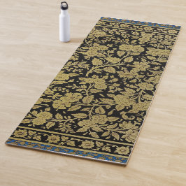Tapete De Yoga Rug Vintage da Índia do século XIX, Dourado em pre