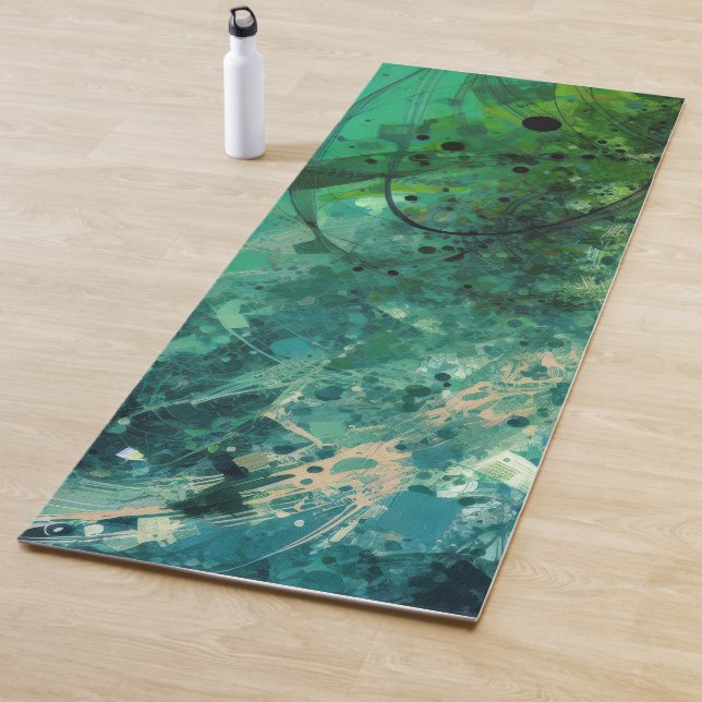 Tapete De Yoga Ruído Verde Abstrato (In Situ)