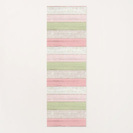 Tapete De Yoga Russo Sage Verde e Floral Cor-de-Algodão Rosa