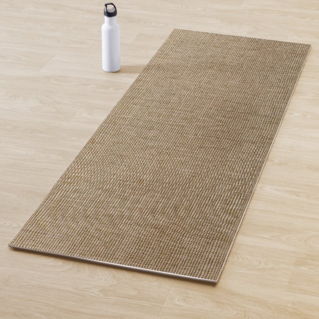 Tapete De Yoga Rustic Burlap Nature Pattern Yoga Mat - Farmhouse (In Situ)