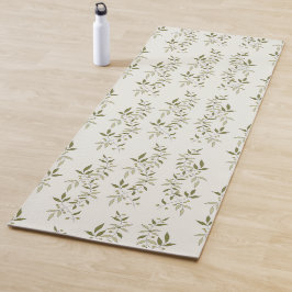 Tapete De Yoga Sage Green Watercolor French Country Olive Pattern