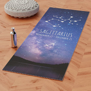 Tapete De Yoga Saggitarius Astrologia Zodiac Personalizada