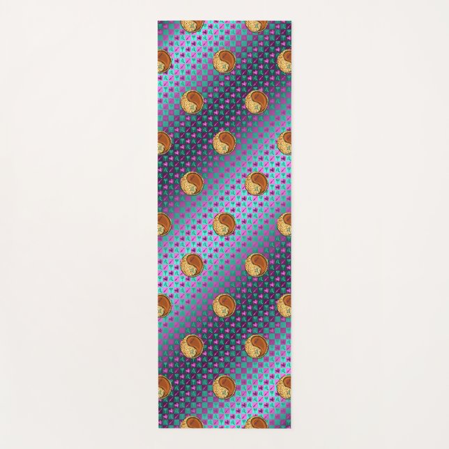 Tapete De Yoga Sagitário e Cão de Madeira (Frente)