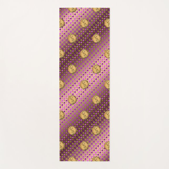 Tapete De Yoga Sagitário e Rato de Fogo (Frente)