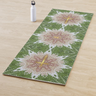 Tapete De Yoga Santa Cruz, Oásis Verde Rosa