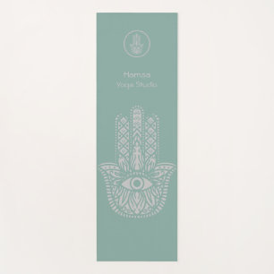 Tapete De Yoga Seafoam Green Yoga Studio Hamsa Personalizável