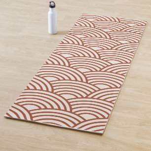 Tapete De Yoga Seigaiha Wave Rust Terracotta