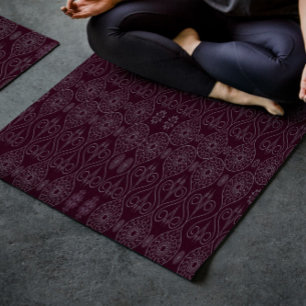 Tapete De Yoga Sementes de polvo têxtil de fibrose do vinho, padr